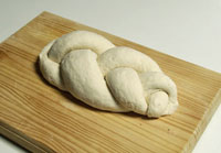 gkuten free bread plaited dough